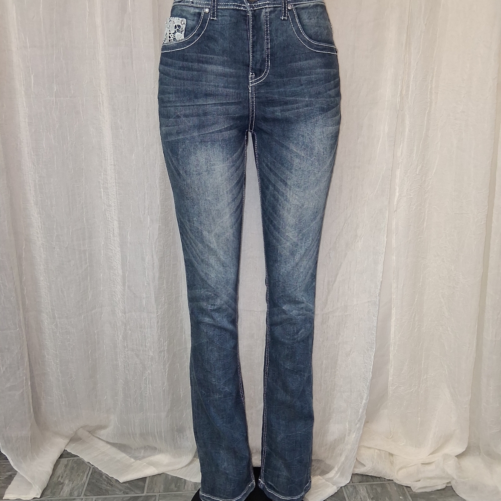 CATO premium Classic Blue Boot Cut Women's Jeans Size  8